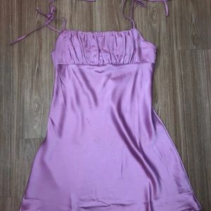 Pink satin dress